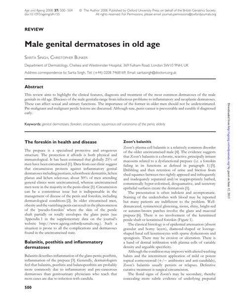 older uncut men|Male genital dermatoses in old age .